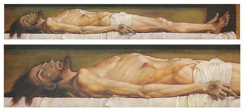 The Body of the Dead Christ in the Tomb and a detail, Hans holbein the younger